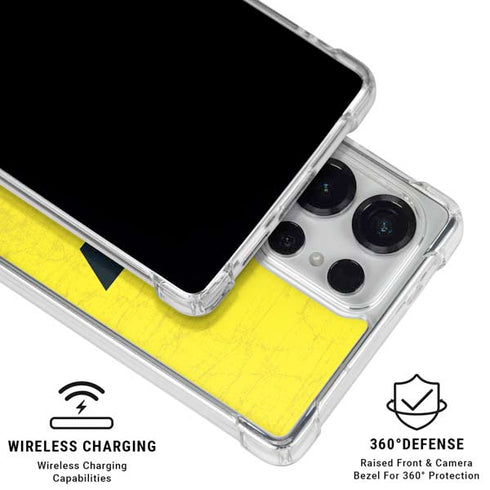 NBA Utah Jazz Yellow Texture Galaxy S25 Ultra Clear Case